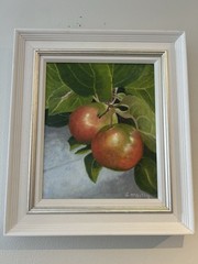 ‘Two of a Kind’ 14.5 x 18.5 x 1.25 Painting of Apples On Canvas by Irish Artist