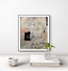 Mary Myers Original Fix the Money Fix the World 6×8 on Watercolor paper