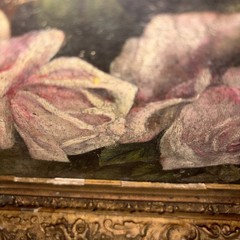 Antique 19th or 20th Century Unsigned Painting with Gilded Wood Frame.