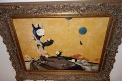 „Where owl perched pockets hold all the souvenirs“ original painting by Lola