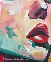 Colorful Pop Art Portrait Original Acrylic Painting 11×14 Signed Canvas Art