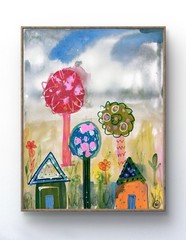 Original Colorful Abstract 11×14 Acrylic Painting Canvas Wall Art, Holly Hammond