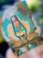 ACEO Original painting – Lava Lamp – OOAK, Chillin’ Collectable, Art