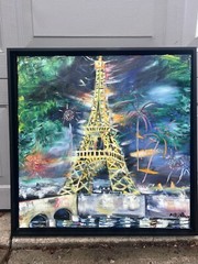 Eiffel Tower original oil painting by Melissa Bollen MBollen Paris Olympics