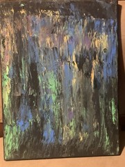 Abstract , Acrylic on canvas 12”X 16” hand painted With signature no frame.
