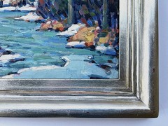 Impressionist Woodstock December landscape John W Bentley 1880-1951, listed NY