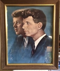 President JFK and RFK Signed Lithograph “Brothers”. Framed.