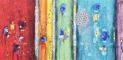 Colors of Joy – Abstract art – 24 x 12 IN / 61 x 30 CM – Abstract On Panel