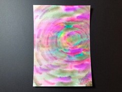 Watercolor Painting Original Star Night Ethereal Cosmos Astronomy Space Nebula