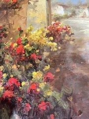 36″x 48” Estate Sized Tuscany Original Reproduction Oil Painting Mediterranean