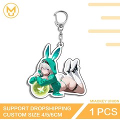 Girl Honkai Star Rail Purple Style Glaring Double Sided Acrylic Keychain Gifts