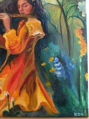 Original Painting Oil, 16×20 inch,Authors Signed Wall Decor Gift Beautiful Woman