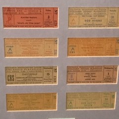 CBS RADIO THEATER Original 1940s STUDIO TICKETS GLENN MILLER SHIRLEY TEMPLE ART