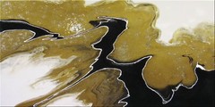 Abstract Painting Modern Canvas Wall Art Large Resin Coated Framed US ELOISExxx