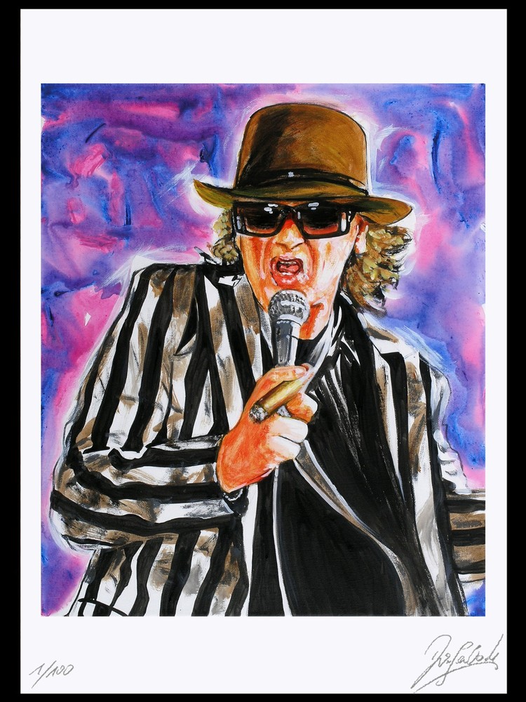 Art Print Graphic UDO IN ACTION Picture Art Painting Pop Art Hand Signed, Limited.