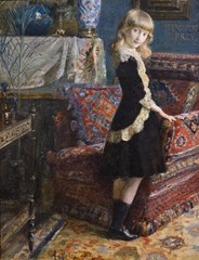 Armand Point -Portrait of a young Girl in an Interior- 19th century French