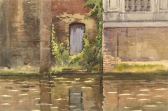 David William Burley (1901-1990) – 1980 Watercolour, The Blue Door in The Divers