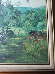 Ronald Schugardt Keyes (1930 – 2010) „Country Path Scene“ Oil Painting – Framed