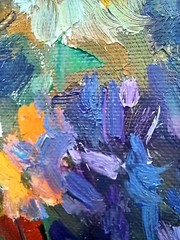 Original Painting poppies and chamomile Art Impressionistic Oil 19x 23in
