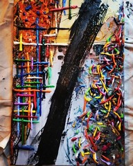 Abstract Painting On Canvas Mixed Medium Original