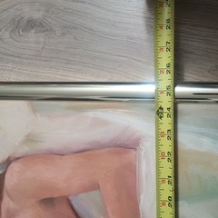 Original Oil Painting Nude Woman Reclining – Figurative Art – Framed Canvas