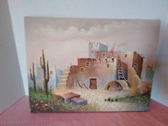 W ZELLER oil paintings On Canvas Classic southwestern scenes Size 16”x12”