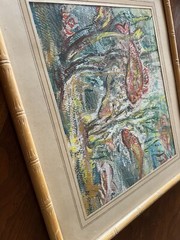 PLEIN AIR Art By Alta Lillian SKELLY Underwater Fish Painting – Original + Rare