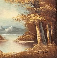 Vintage Phillip Cantrell Original Oil Painting 20×24 Framed Autumn Landscape Art