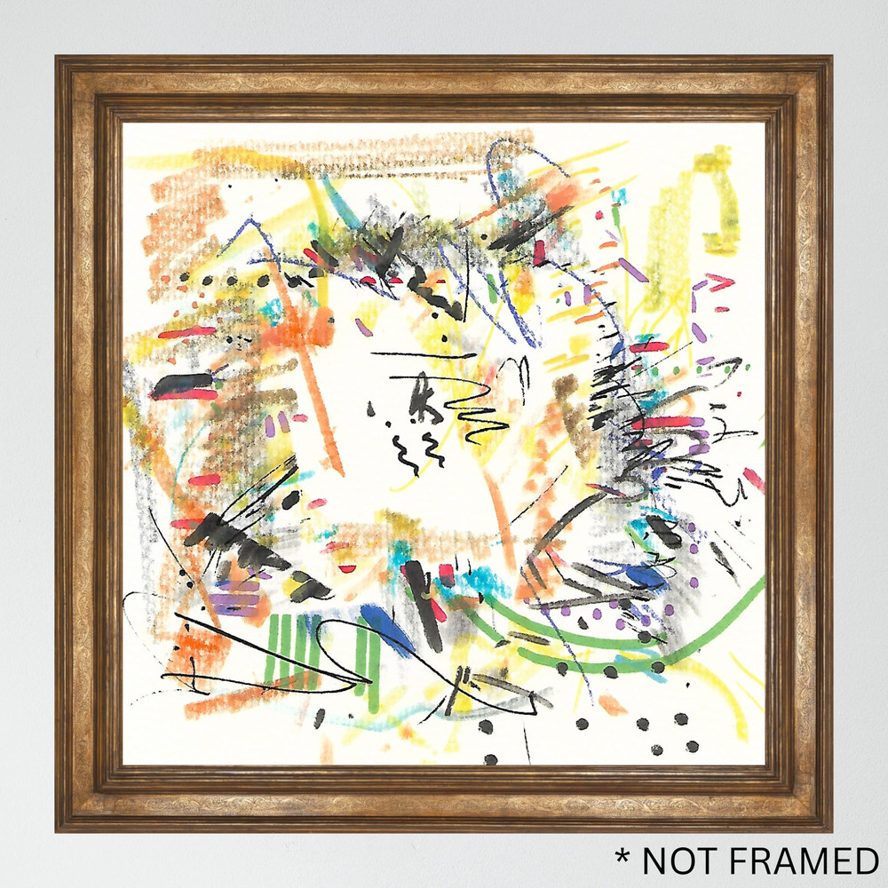ORIGINAL ART PAINTING 6X6 ABSTRACT „Confetti 55“ REASOR OOAK HAND MADE COA
