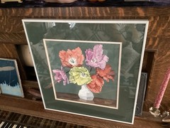 Romilda Dilley Original Gouache Floral Painting Signed Cincinnati Artist