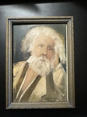 Sydney Laurence Original Oil Painting Of Old Man Signed And Dated 1889