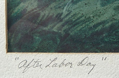 Signed Orig DON LAMBO American „AFTER LABOR DAY“ Seaside Watercolor Painting