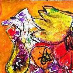ORIGINAL FLOWERS ART ABSTRACT FLOWERS PAINTING MODERN ART HOME DECOR 12″ #A230