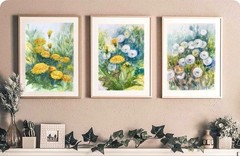Original brand new watercolor still life ”A story of dandelions ” $200 art