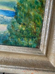 Oil Painting Undeutl. Sign Domtürme above The Roofs the City Munich Top