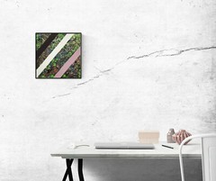 WATERMELON PIZZA Small Abstract Painting Steven Tannenbaum Original Art Tao-E