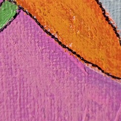 Folk Painting Original Woman Horse Portrait Canvas Outsider Whimsical 10×10 Art