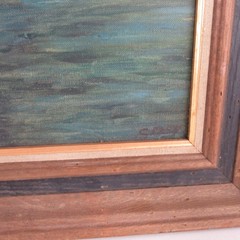 Original Acrylic On Board Painting Seascape With Fishing Boats Sailboats C Papp