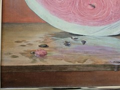 Ernest O. Brown 1944-2019 Vntg Modern American Artist Realist Surrealist 24×20