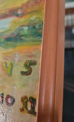 Orig VTG 1985 Abstract Art Oil On Linen“Spring Dance “ Framed Michael B.Stuart