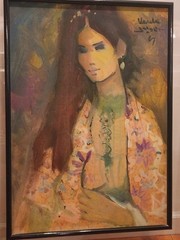 Oil Painting YEHUDA VARDI Young Beautiful Woman MCM 1967 Original Art