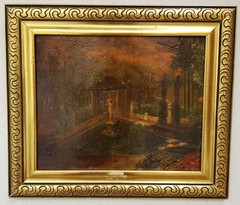 No.: 817 oil painting artwork with frame picture painting oil painting old town