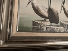 Pelican Oil Painting By Andre Lange