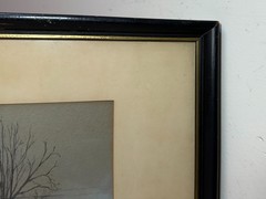 Vintage original 1963 Mary Jo Waters JFK presidential funeral acrylic painting