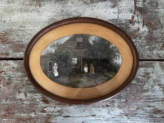 Antique Painting Countryside Framed / European Scene / Dutch Scene