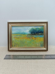 Summer Nature Oil Painting Original Art Flower Meadow 4 x 6 inches