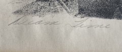 RARE Vintage 1961 Artist JC Zikmund Charcoal Drawing Signed Ltd Ed Art Print 8/9