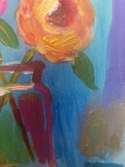 Maribel: Original Painting, Abstract Flowers 8×10 Home Decor