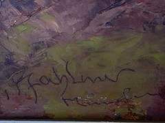 VTG Alpine Landscape OIL Painting Alps Switzerland Germany Austria ART 1950s