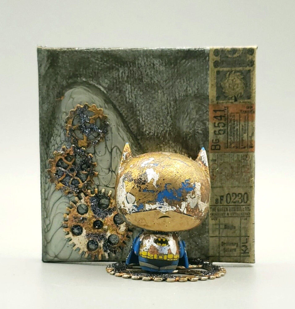 Steampunk | Pop Culture | Superhero ART On 3″x3″ Canvas and Painted – Original